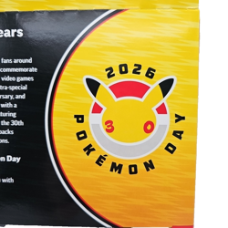 Pokemon 2026 Pokemon Day 30th Anniversary Box Sealed w Pikachu Promo 3 Packs - Image 5
