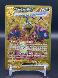 Charizard ex 228/197 Hyper Rare Pokemon SV03: Obsidian Flames Gold English NM - Image 1