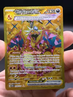 Charizard ex 228/197 Hyper Rare Pokemon SV03: Obsidian Flames Gold English NM - Image 3