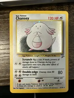 Pokemon TCG Chansey Base Set 2 Holo Unlimited Rare Card 3/130 - Image 1