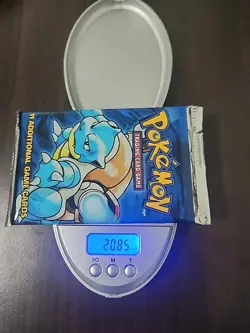 Pokemon Base Set Booster Pack Sealed New English Blastoise Artwork 1999 20.85g - Image 1