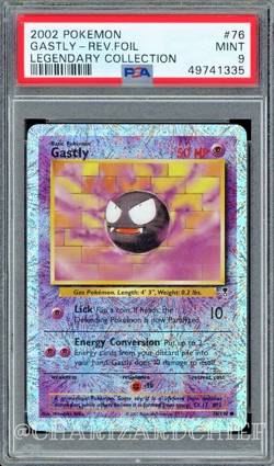 2002 Pokemon Gastly #76 Legendary Collection Reverse Holo Rare PSA 9 Mint - Image 1