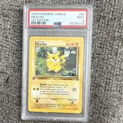 Pokemon Pikachu Jungle 1st Edition Regular PSA 9 60/64 English Ken Sugimori - Image 1