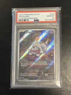 2023 Pokemon Scarlet & Violet Greavard Illustration Rare 214/198 PSA 10 Gem Mint - Image 1