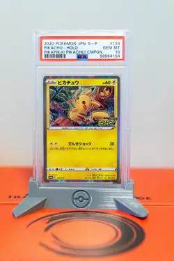 2020 POKEMON JPN S PROMO PIKAPIKA! PIKACHU! CAMPAIGN #124 PIKACHU-HOLO PSA 10 - Image 2