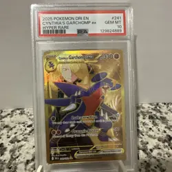 Pokemon TCG Destined Rivals Cynthia's Garchomp EX 241/182 Secret Rare PSA 10 - Image 1