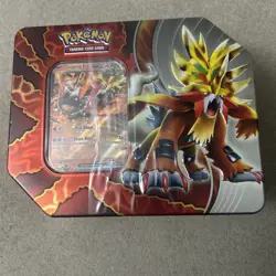 Pokemon Paradox Destinies Tin Gouging Fire ex Tin w/ 5 Booster Packs New Sealed - Image 1