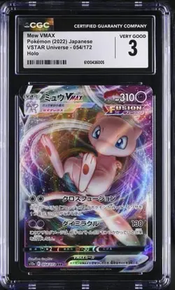 CGC 3 Pokemon TCG Mew VMAX 054/172 SV12a Vstar Universe Japanese PSA Karte - Image 1