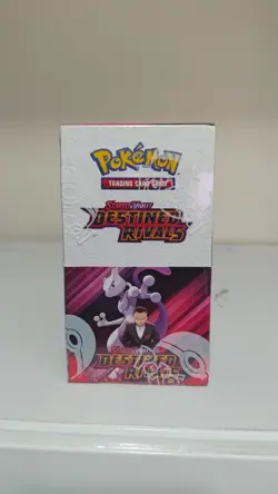 Pokemon TCG Scarlet & Violet Destined Rivals Half Booster Box Sealed Slight Rip - Image 1