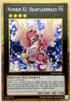 PGLD-EN025 Number 82: Heartlandraco - Gold Secret Rare 1st Edition LP - Image 1