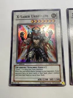 Yu-Gi-Oh! X3 X-Saber Urbellum Super Rare 1st Edition 5DS2-EN043 HP - Image 2