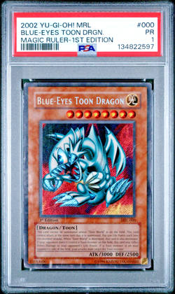 PSA 1 1ST EDITION Blue-Eyes Toon Dragon MRL-000 Magic Ruler Secret Rare YUGIOH - Image 1