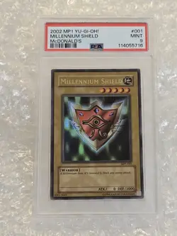 Millennium Shield McDonalds Yu-Gi-Oh! Ultra Rare Promo MP1-001 PSA 9 Mint - Image 1