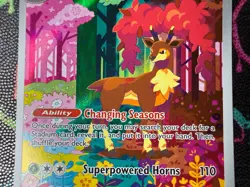 Sawsbuck TEF 166/162 Pokemon TCG Temporal Forces Holo Card Illustration Rare - Image 5
