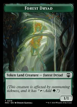 Forest Dryad // Vivien Reid Emblem Double-Sided Token - MTG Cards Shop - Image 1