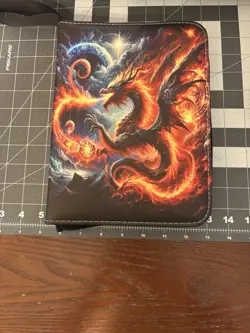 TCG Binder Dragon Breathing fire! Holds 400 Cards 4 Pocket Front/back - Image 1