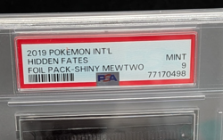 2019 Pokemon Hidden Fates Shiny Mewtwo Foil Pack PSA 9 Mint Sealed Booster - Image 3