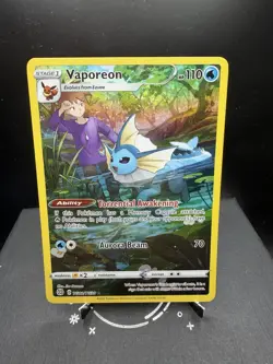 Pokemon TCG SWSH Brilliant Stars Vaporeon TG02/TG30 Trainer Gallery Full Art NM! - Image 1