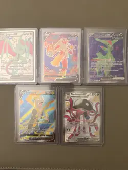 Pokemon Full Art Foil Lot. Noivern ex, Blaziken V, Iron Leaves ex, Boltund V - Image 1