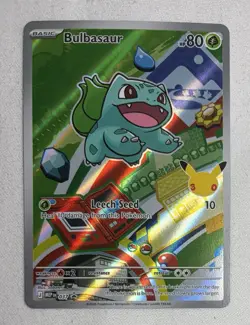 Pokemon Bulbasaur 037 1st First Partner Full Art Card A Beauty - Image 1