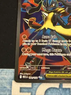 Mega Lucario ex 160/132 ME01: Mega Evolution - Ultra Rare Pokemon TCG - NM HOLO - Image 2
