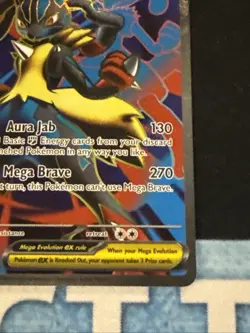 Mega Lucario ex 160/132 ME01: Mega Evolution - Ultra Rare Pokemon TCG - NM HOLO - Image 3