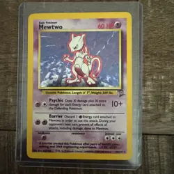 Mewtwo 10/130 Base Set 2 2000 Holo Rare WOTC Pokemon Card - Image 1