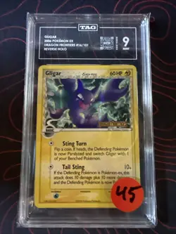 2006 POKEMON EX DRAGON FRONTIERS #16 GLIGAR-REVERSE FOIL TAG 9 - Image 1
