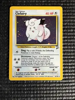 Pokemon TCG Clefairy #6/130 Holo Rare Unlimited Edition Base Set - Image 1
