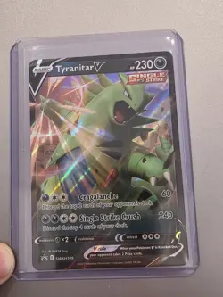 Pokemon TCG Tyranitar V SWSH109 Black Star Promo Ultra Rare Full Art Holo - Image 1