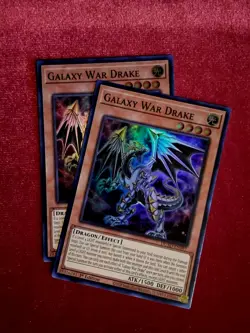 Yu-Gi-Oh! (x2) - Galaxy War Drake - 1st Edition - Super Rare DUAD-EN097 Unplayed - Image 1