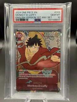 One Piece English 1st Anniversary Luffy PSA 10 - Image 1