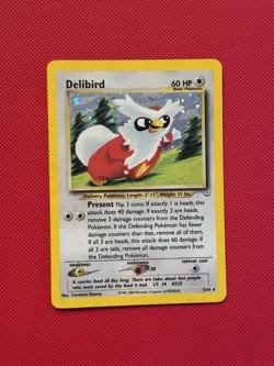 Delibird Neo Revelation Holo Rare 5/64 Unlimited LP Pokemon TCG Card WOTC - Image 1
