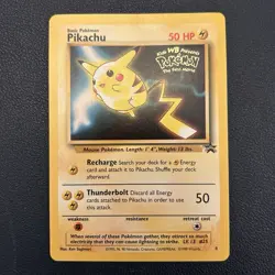 Pokemon TCG Pikachu First Movie Black Star Promo WOTC Card # 4 Gold Stamp MP - Image 1
