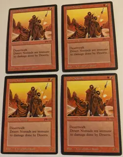 MTG Old English Light Play 4x Magic Cards from Arabian Nights DESERT NOMADS x4 - Image 1