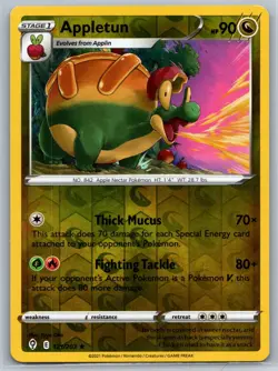Appletun - Reverse Holo - Evolving Skies 121/203 Rare Pokemon Card NM - Image 1