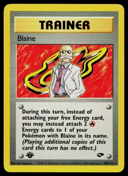 Pokemon Card - Blaine Gym Challenge 100/132 Rare 1st Edition - Image 1