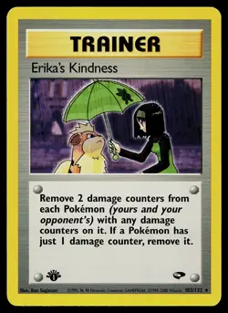 Pokemon Card - Erika's Kindness Gym Challenge 103/132 Rare 1st Edition - Image 1
