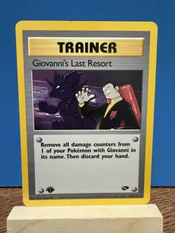 Pokemon TCG Giovanni's Last Resort 1st Edition 105/132 Gym Challenge WOTC Card - Image 1