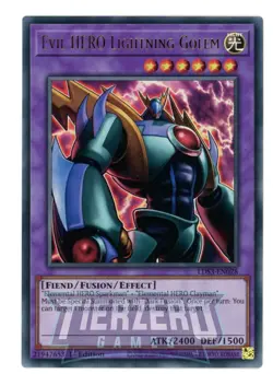 Yugioh Evil HERO Lightning Golem LDS3-EN028 Ultra Rare 1st Edition Near Mint - Image 1