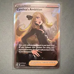 Pokemon TCG Cynthia's Ambition Trainer Rare Holo Card 169/172 Brilliant Stars - Image 1
