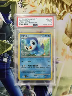 Piplup DP03 Pokemon Diamond and Pearl Black Star Promo PSA 9 - Image 1