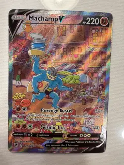 Pokemon TCG: Machamp V (Alternate Full Art) Ultra Rare 172/189 Astral Radiance - Image 1