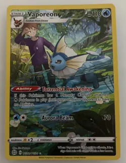 🔥Pokemon Vaporeon TCG Full Art Ultra Rare Holo Card Brilliant Stars TG02/TG30🔥 - Image 1