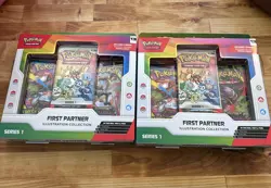 Lot of 2 Pokemon TCG First Partner Illustration Collection Series Box Sealed - Image 1