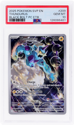 2025 Pokemon Scarlet And Violet Black Star Black Bolt Promo Thundurus PSA 10 ETB - Image 1