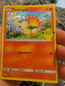 Pokemon 25th Anniversary McDonalds Cyndaquil HOLO 10/25 - Image 1