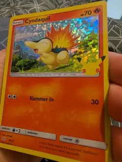 Pokemon 25th Anniversary McDonalds Cyndaquil HOLO 10/25 - Image 2
