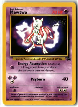 Mewtwo ⭐ 3 Promo Wizards Black Star Promos 1999 Pokemon NM - Image 1