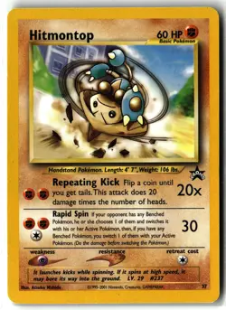 Hitmontop ⭐ 37 Promo Wizards Black Star Promos 1999 Pokemon NM/LP - Image 1